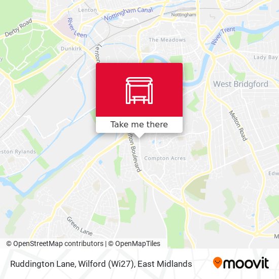 Ruddington Lane, Wilford (Wi27) map