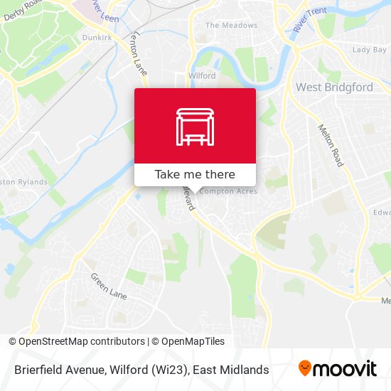 Brierfield Avenue, Wilford (Wi23) map