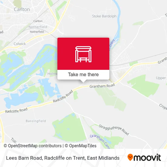 Lees Barn Road, Radcliffe on Trent map