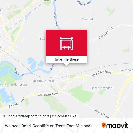 Welbeck Road, Radcliffe on Trent map