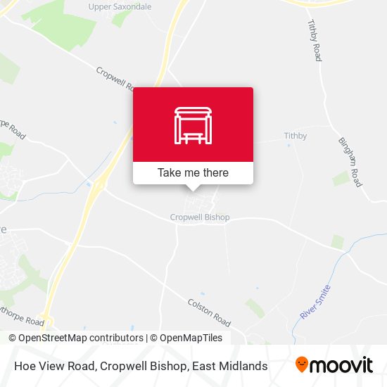 Hoe View Road, Cropwell Bishop map