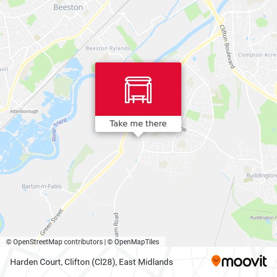 Harden Court, Clifton (Cl28) map