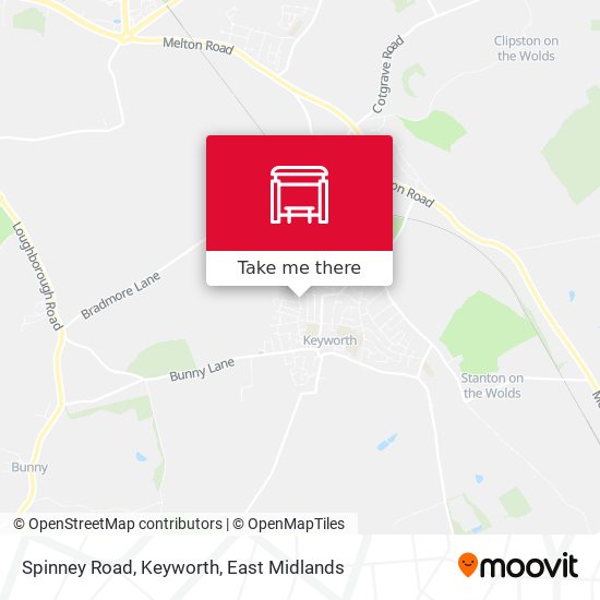 Spinney Road, Keyworth map