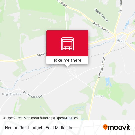 Henton Road, Lidgett map