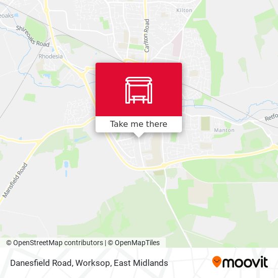 Danesfield Road, Worksop map