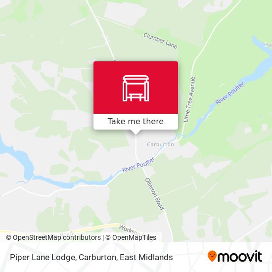 Piper Lane Lodge, Carburton map