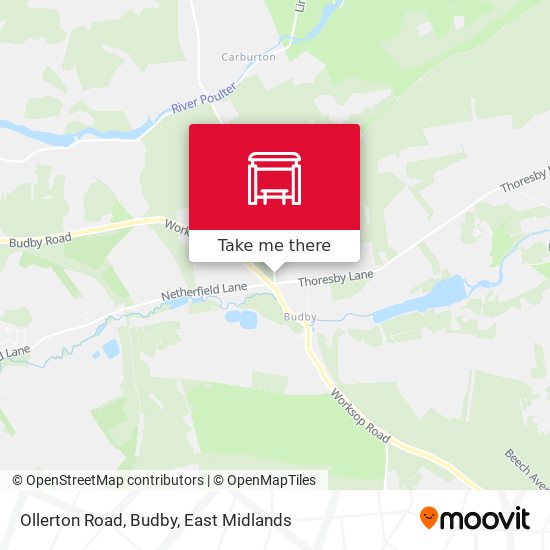 Ollerton Road, Budby map