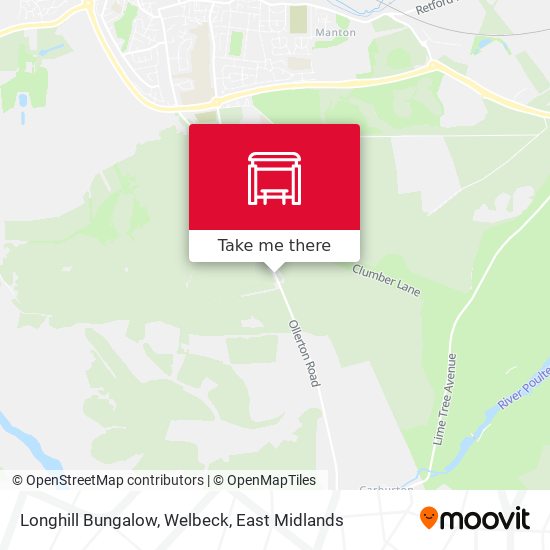 Longhill Bungalow, Welbeck map