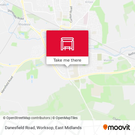 Danesfield Road, Worksop map