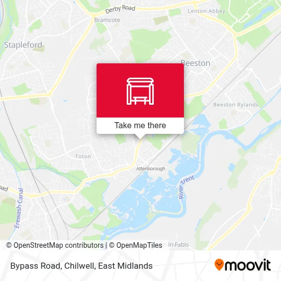 Bypass Road, Chilwell map