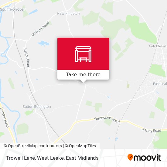 Trowell Lane, West Leake map