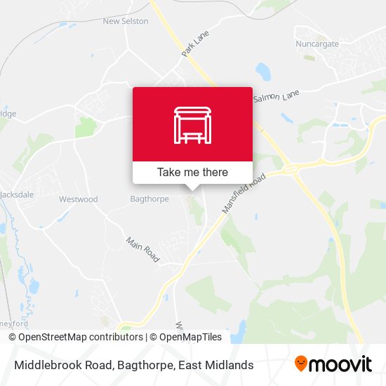 Middlebrook Road, Bagthorpe map