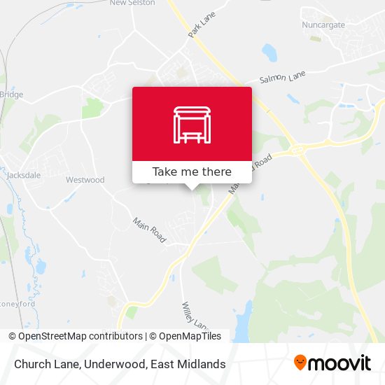 Church Lane, Underwood map