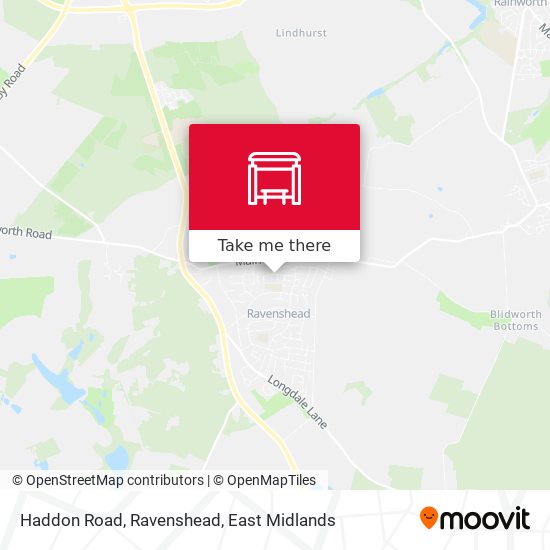 Haddon Road, Ravenshead map