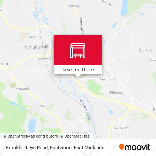 Brookhill Leys Road, Eastwood map