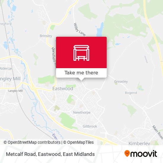 Metcalf Road, Eastwood map