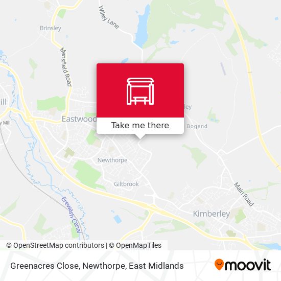 Greenacres Close, Newthorpe map
