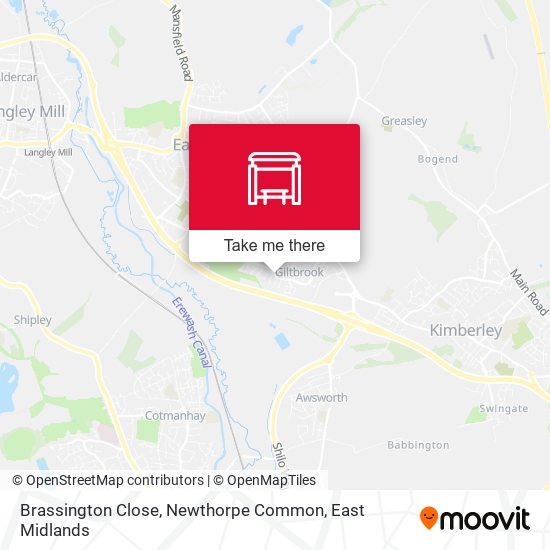 Brassington Close, Newthorpe Common map