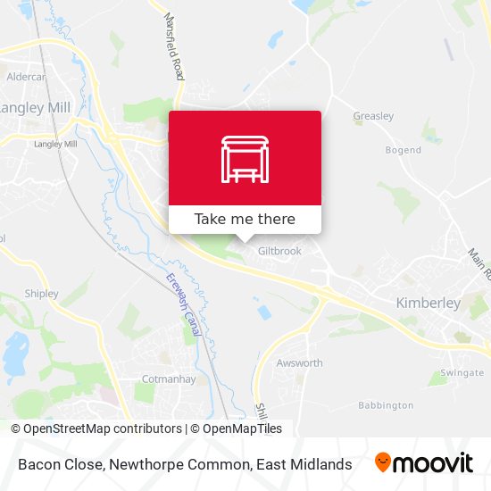 Bacon Close, Newthorpe Common map