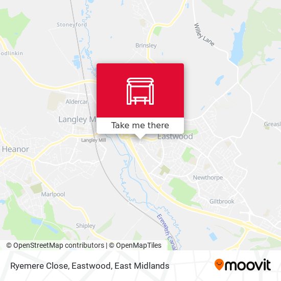 Ryemere Close, Eastwood map
