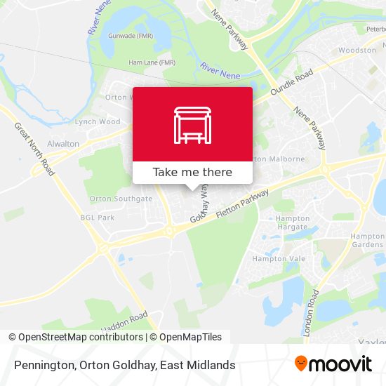 Pennington, Orton Goldhay map