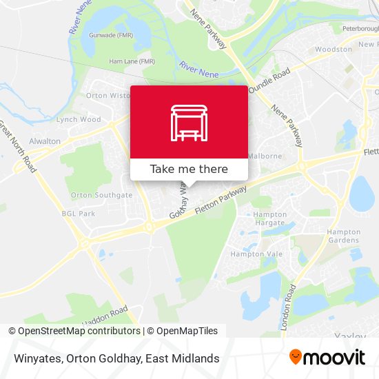 Winyates, Orton Goldhay map