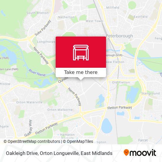 Oakleigh Drive, Orton Longueville map