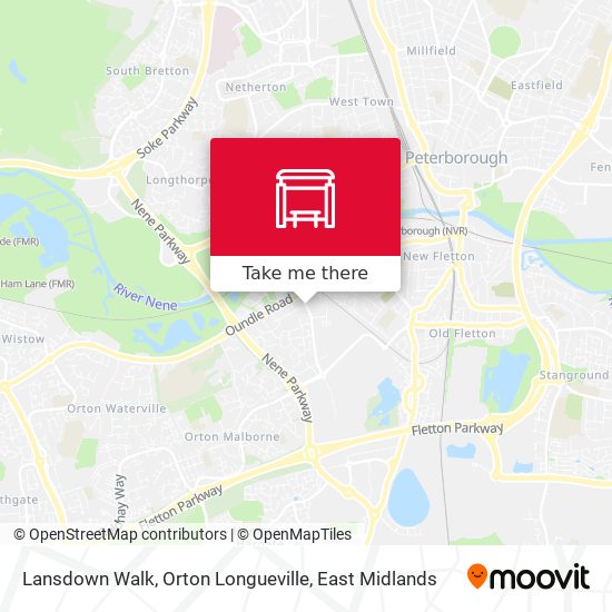 Lansdown Walk, Orton Longueville map