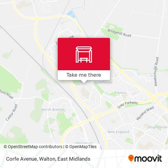Corfe Avenue, Walton map