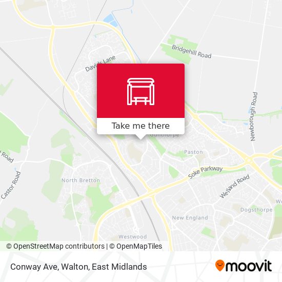 Conway Ave, Walton map