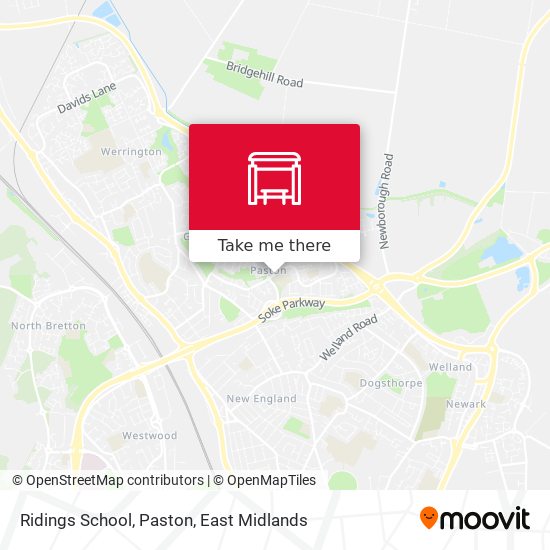 Ridings School, Paston map