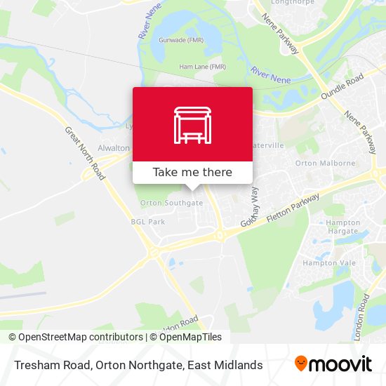 Tresham Road, Orton Northgate map
