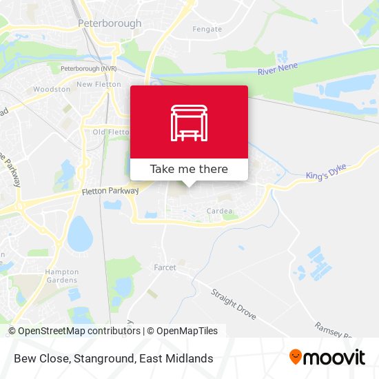 Bew Close, Stanground map