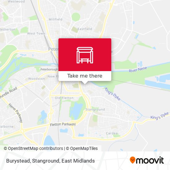 Burystead, Stanground map