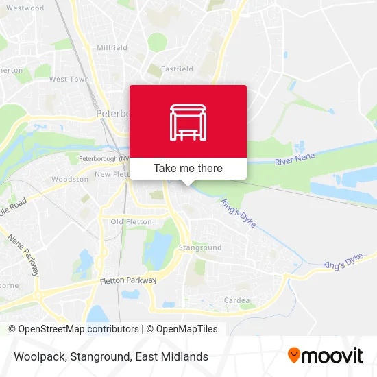 Woolpack, Stanground map