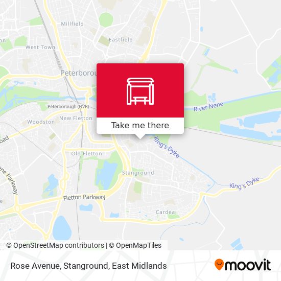 Rose Avenue, Stanground map