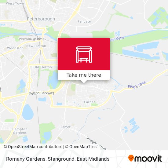 Romany Gardens, Stanground map