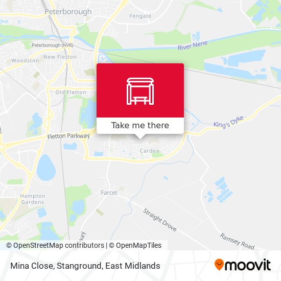Mina Close, Stanground map