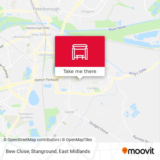 Bew Close, Stanground map