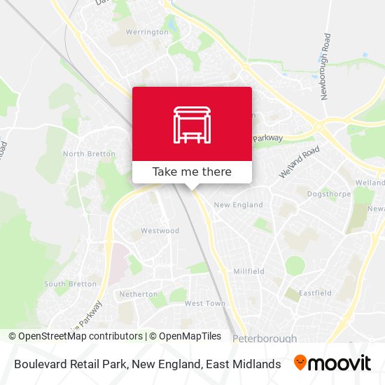 Boulevard Retail Park, New England map