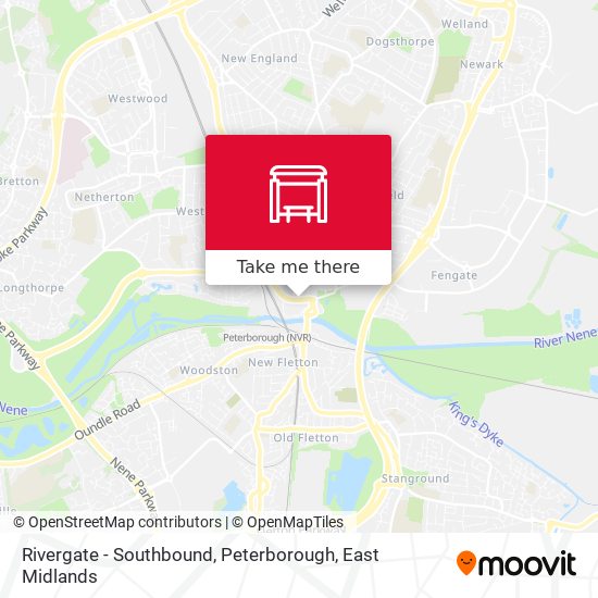 Rivergate - Southbound, Peterborough map