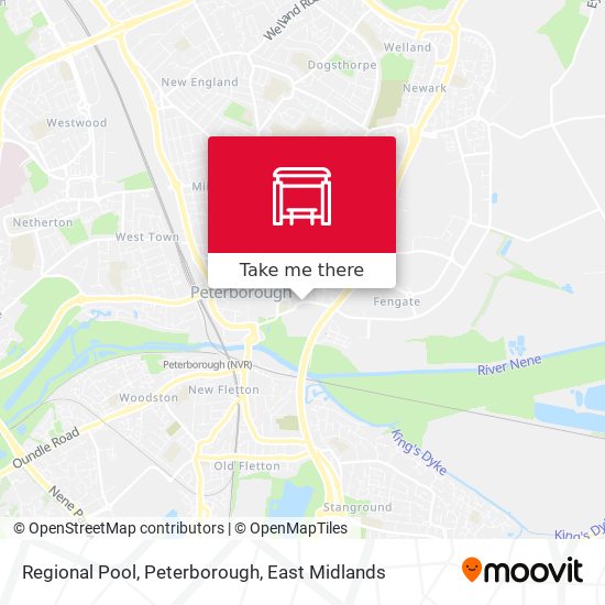 Regional Pool, Peterborough map