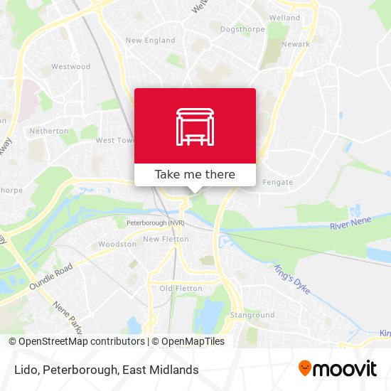 Lido, Peterborough map