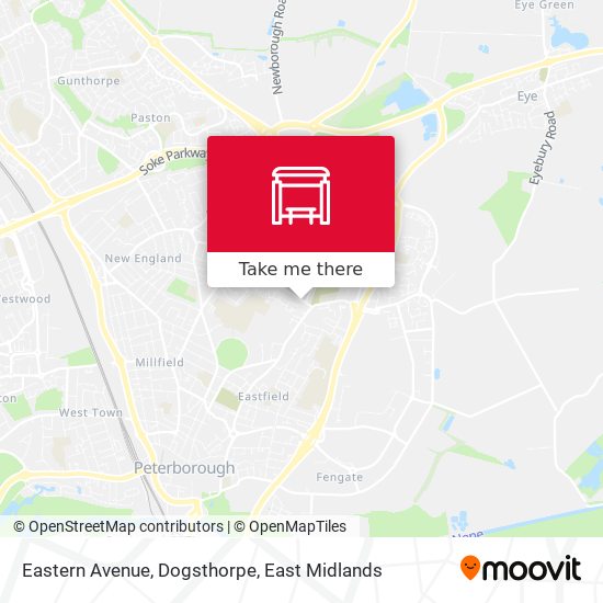 Eastern Avenue, Dogsthorpe map