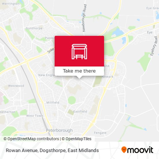 Rowan Avenue, Dogsthorpe map