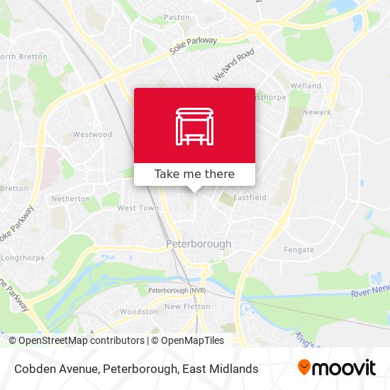 Cobden Avenue, Peterborough map