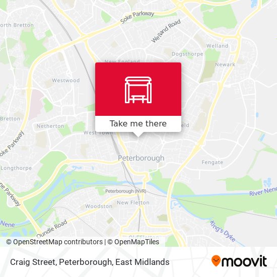 Craig Street, Peterborough map