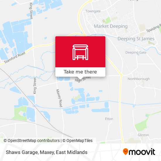 Shaws Garage, Maxey map