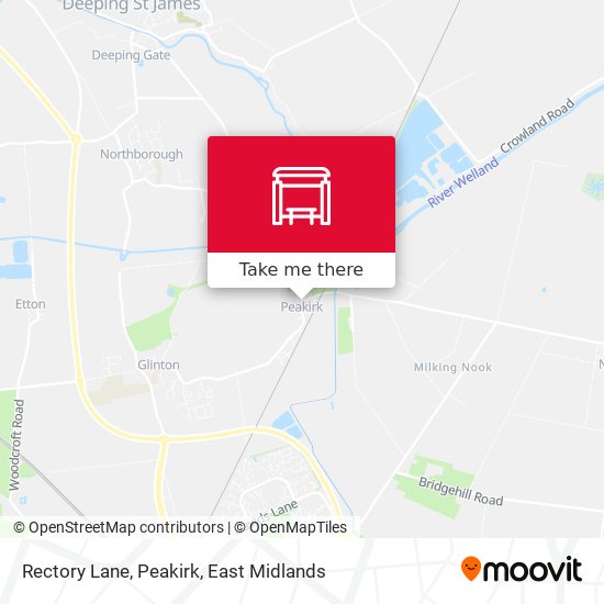 Rectory Lane, Peakirk map