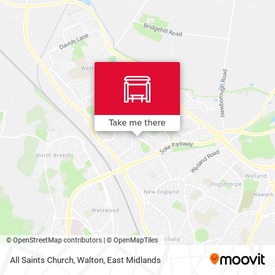 All Saints Church, Walton map